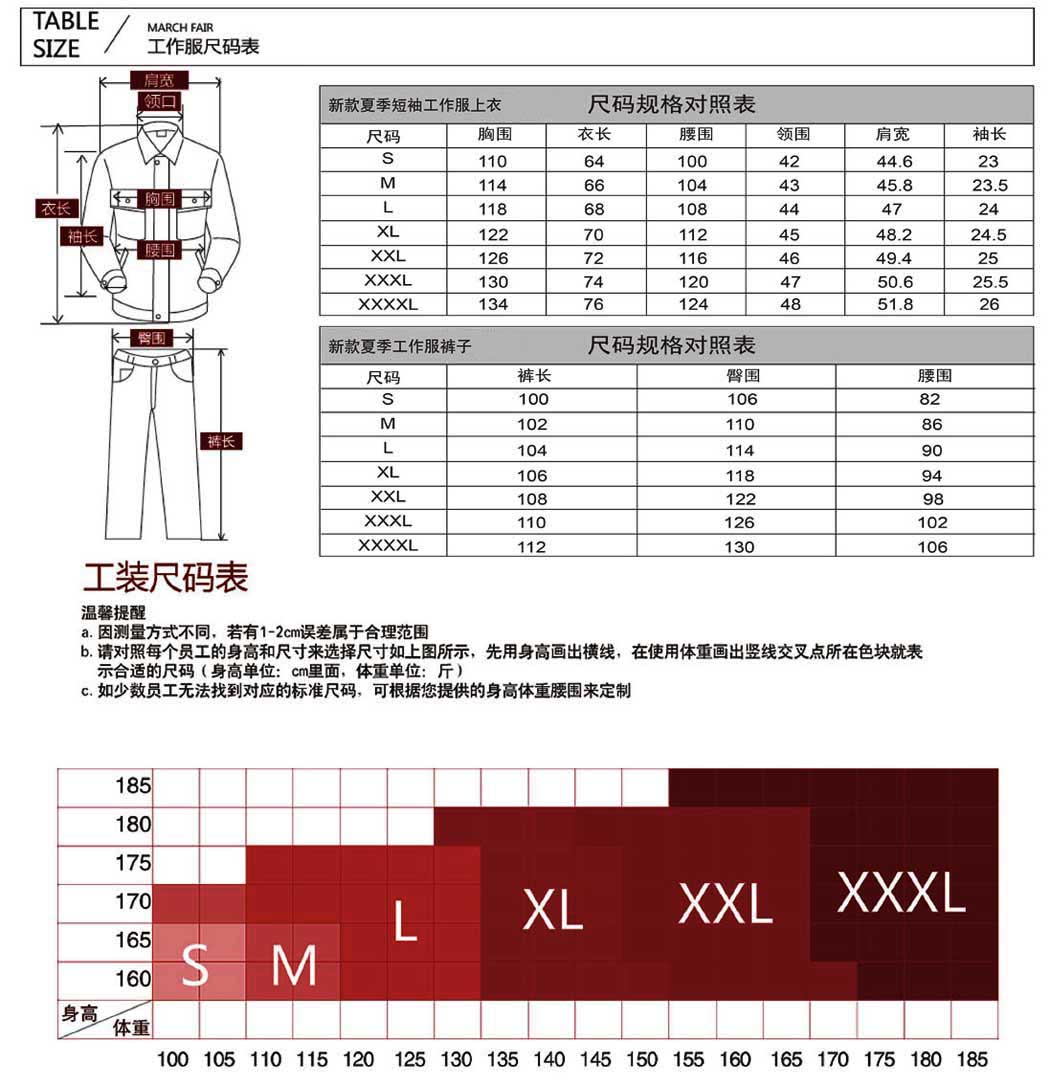 藏青色夏季短袖工作服AD10-3(圖3)